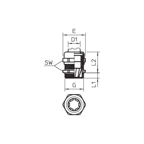 Ввод кабельный V-TEC VM20 EMV-K OBO 2086169