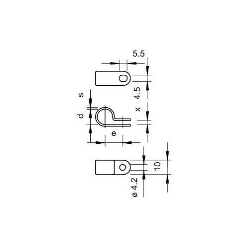 Скоба крепежная d8мм 255 8 LGR OBO 2222086