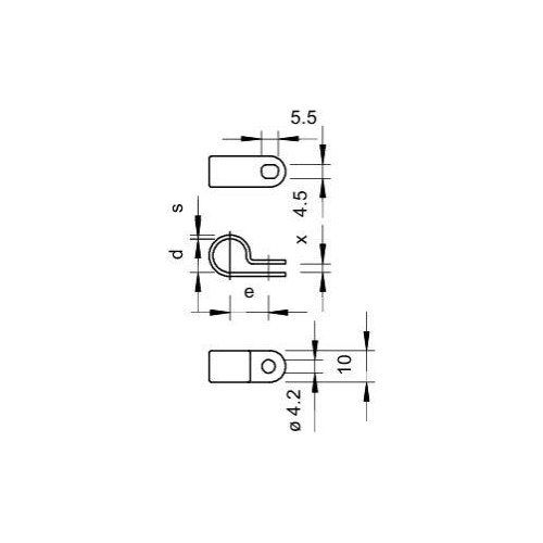 Скоба крепежная d8мм 255 8 LGR OBO 2222086