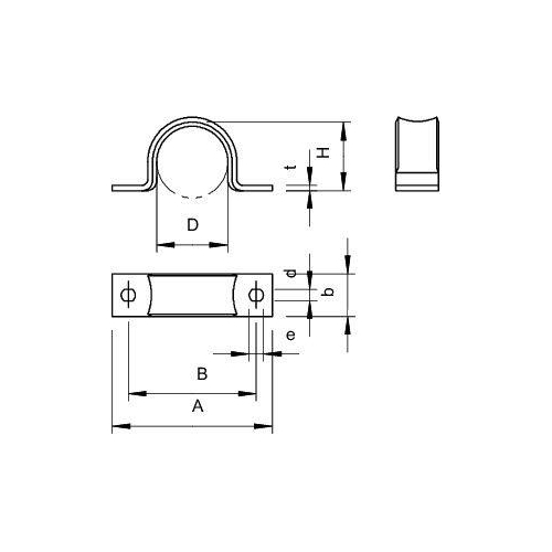 Скоба крепежная двухлапковая d7мм WN 7855 B 7 метал. оцинк. OBO 1044125