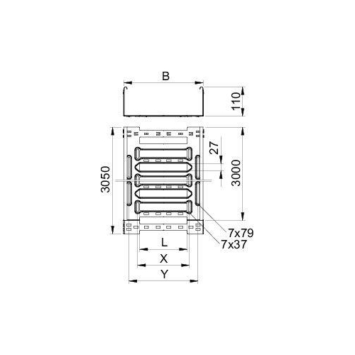 Лоток листовой перфорированный 100х110 L3050 сталь 1.5мм SKSM 110 FT OBO 6059631