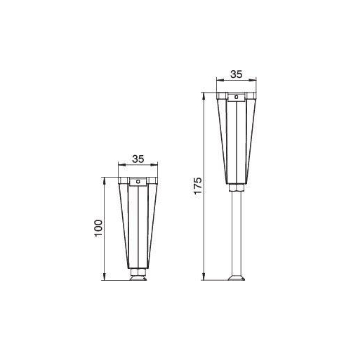 Регулируемая по высоте опора (сталь) (NE DSU2 10075)