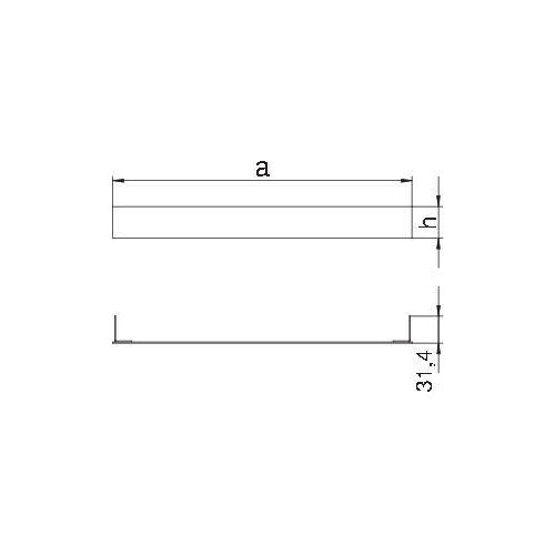 Торцевая заглушка кабельного канала EUK 250x47 мм (сталь) (SES 25047)