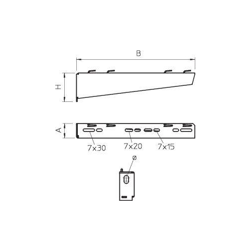 Кронштейн для проволочных лотков 310мм (MWAG 12 31 FS)