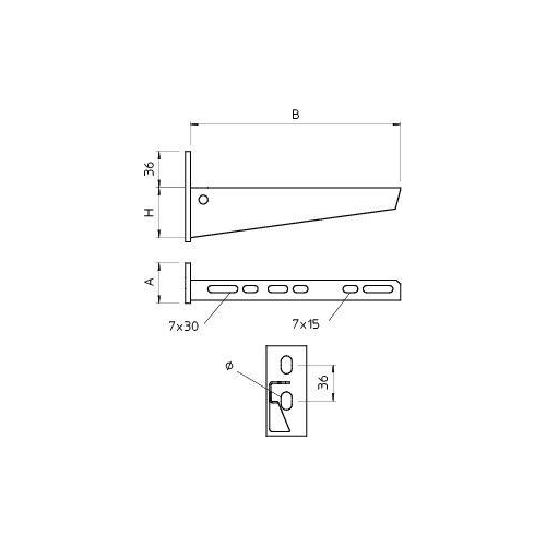 Кронштейн 210мм (AW 15 21 FT 2L)