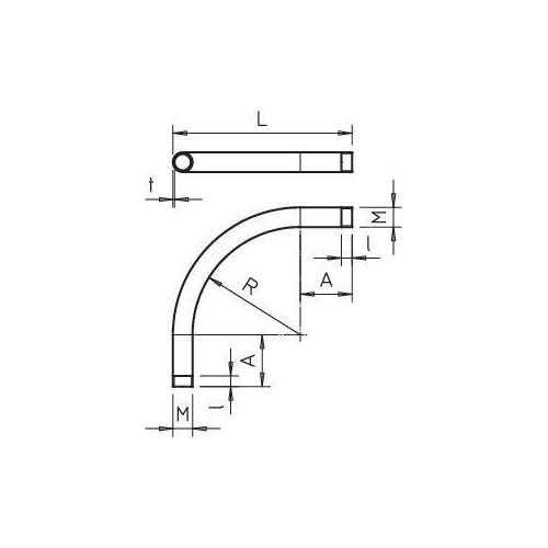 Дуга для трубы, черное покрытие M20x1,5 (SBNM20 SW)