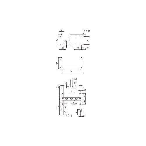 Лоток лестничный 400х110 L3000 сталь 1.5мм LG 114 VS 3 FS OBO 6216410