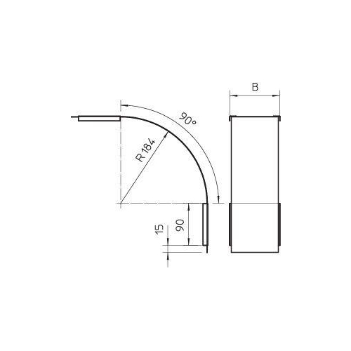 Крышка для угла верт. внеш. 90град. DBV 60 150 F FS осн. 150 OBO 7130856