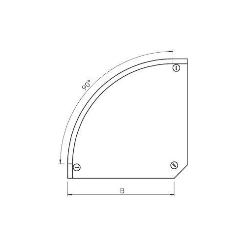 Крышка для угла горизонт. 90град. осн. 200 DFB 90 200 FS OBO 7129637