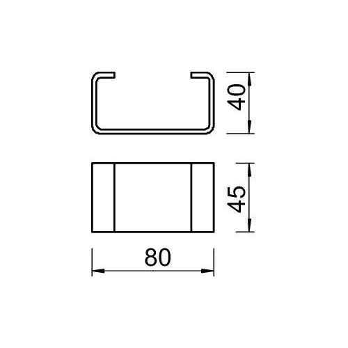 Распорка С-образная DSK 45 VA4301 OBO 6416489