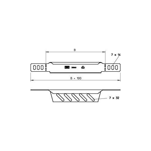 Комплект переход./заглушка 200х35 RWEB 320 DD OBO 7107048