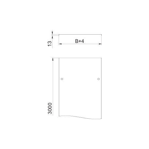 Крышка для лотка с поворотным фиксатором осн.50 L3000 сталь 1мм DRL 050 FS оцинк. OBO 6052053