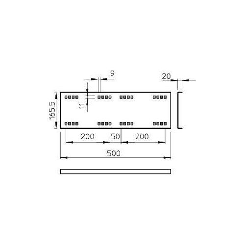 Комплект соединительный для лотка H160 гор. цинк WRVL 160 FT OBO 6227716