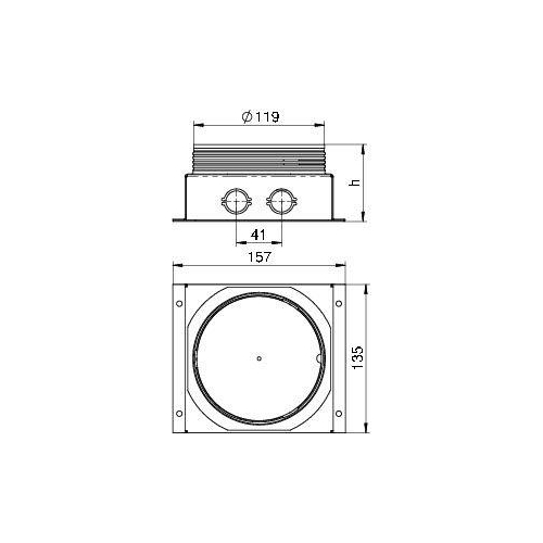 Основание монтажное для лючка оцинк. UDL2-120 70 FS OBO 7408558