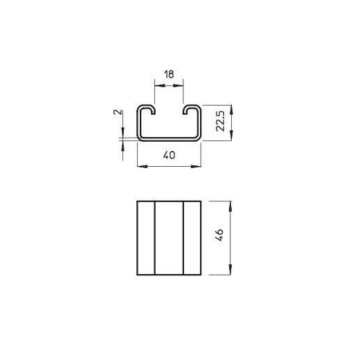 Распорка для U-образной стойки DSK 25 VA4571 OBO 6416450