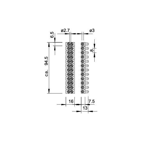 Колодка клеммная 12х8х2.5мм 72 VDE полиамид OBO 2055929