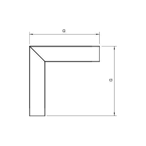 Угол плоский для короба 220х220мм LKM F60100FS OBO 6248004