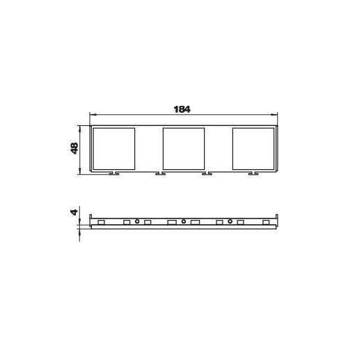 Рамка Modul45 монтажная для розетки MT45V 3 OBO 7408672