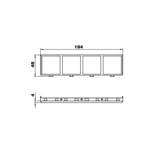 Рамка Modul45 монтажная для розетки MT45V 4 OBO 7408670