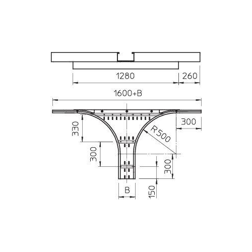 Ответвитель T-образный/крест. 400х110 WRAA 140 FT OBO 6098453