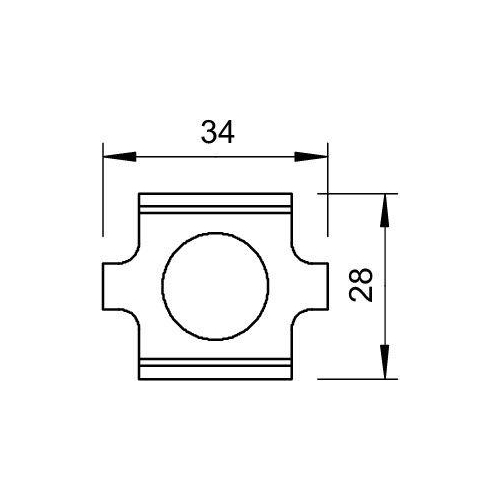 Комплект соединителя стык. 34х28мм сталь GSV 34 VA4301 OBO 6016642