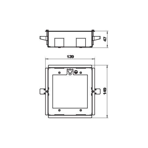 Корпус Modalnet WG-UK2 FS для установки в стену монтажа 4 ЭУИ (2х2мод. Modul45) сталь OBO 6109950