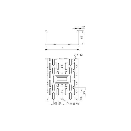 Лоток листовой перфорированный 500х85 L3000 сталь 1.5мм DKS 850 FT OBO 6086675