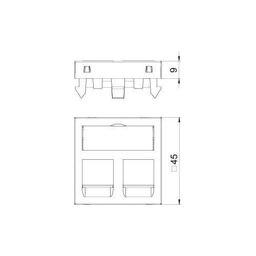 Корпус компьютерной розетки RJ45 DTG-2RM RW1 OBO 6119292