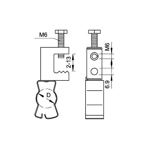 Зажим балочный винт. для труб FL2-13 D28-32 TKS 213-32 OBO 1484826