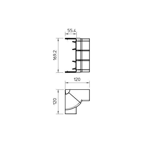 Угол внутренний регулируемый для короба Rapid 45 GEK-KI53160-3 бел. OBO 6116201