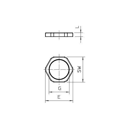 Контргайка Dмонтаж. отв. 12 116 M12 SGR PA OBO 2048752