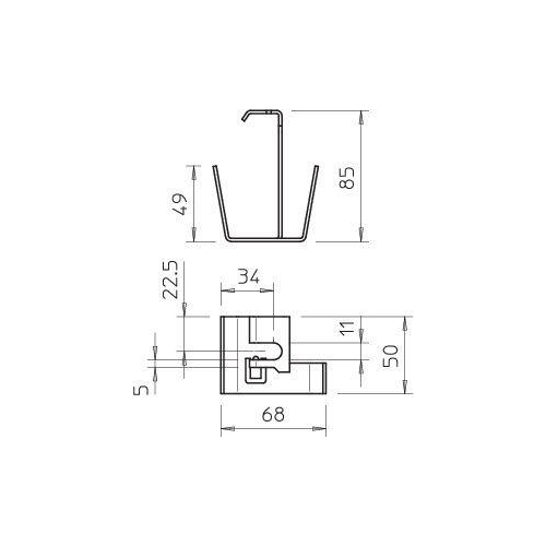 Подвес лотка потолочный MAH LTR FS OBO 6358810