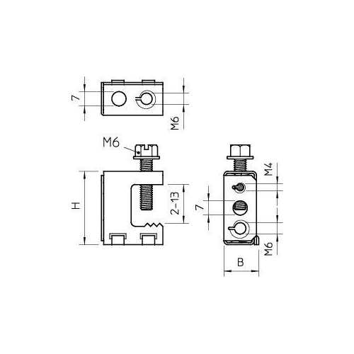 Зажим балочный винт. универс. TK 213 OBO 1484702