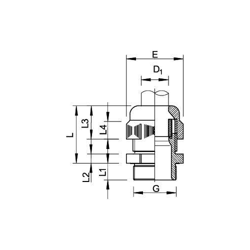 Ввод кабельный Dкаб. 7-12 взрывозащ. IP68 черн. V-TEC Eх M20 SW OBO 2050323