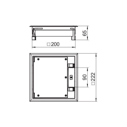 Лючок для монтажа GES4-2U10T 7011 OBO 7405145