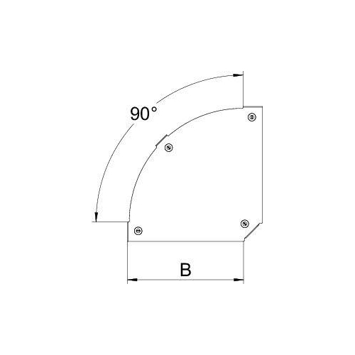 Крышка для угла горизонт. 90град. осн. 100 DFBM 90 100 DD OBO 7138540