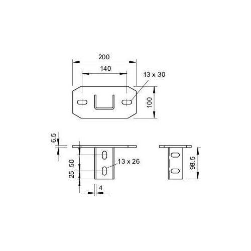 Траверса усиленная для стоек US 7 KUS 7 VA4301 OBO 6349277