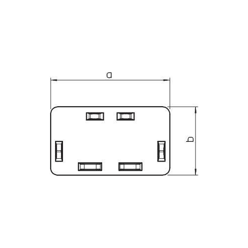 Заглушка торцевая для короба WDK HE60150RW бел. (уп.10шт) OBO 6193323