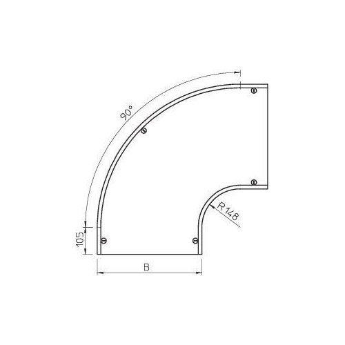 Крышка для угла горизонт. 90град. осн. 550 DFB 90 550 FS OBO 7129726