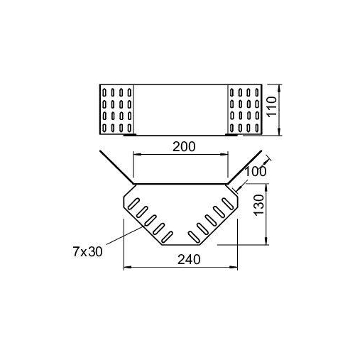 Соединитель угловой для лотка REV 110 DD OBO 6069339