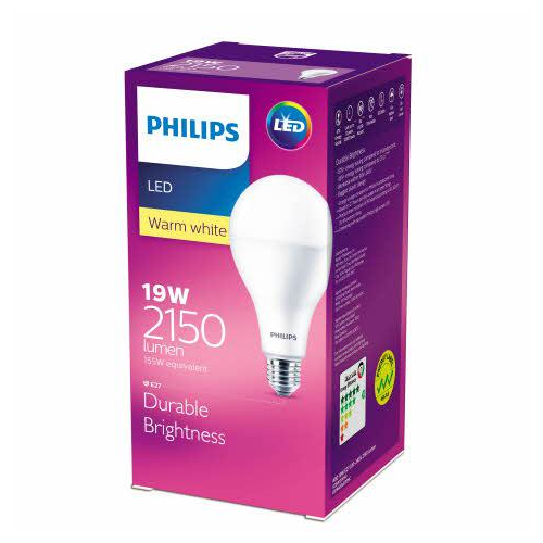 Лампа светодиодная LEDBulb 19W E27 3000К 230В A80 Philips 929002004049