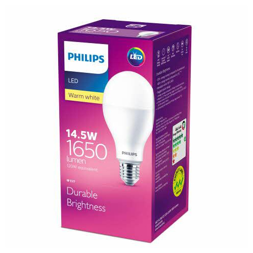 Лампа светодиодная LEDBulb 14.5W E27 3000К 230В A67 Philips 929002003849