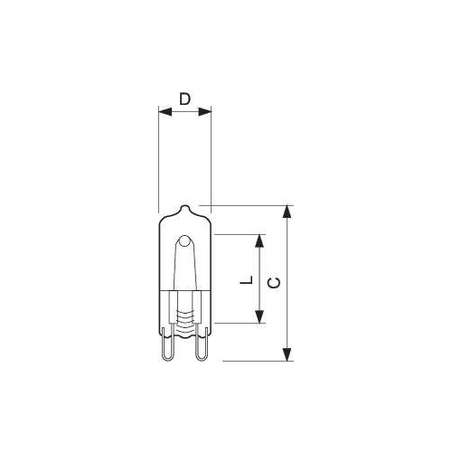 Лампа галогенная EcoHalo MV CLICK 42Вт капсула G9 2800К 230В 1CT PHILIPS 925640844205