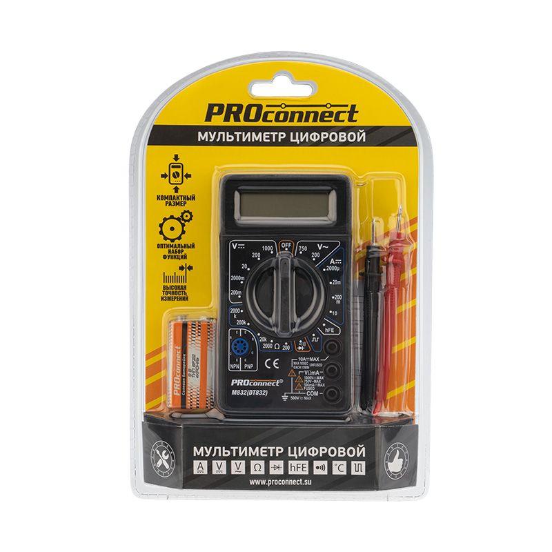 Мультиметр портативный M832(DT832) PROCONNECT 13-3012