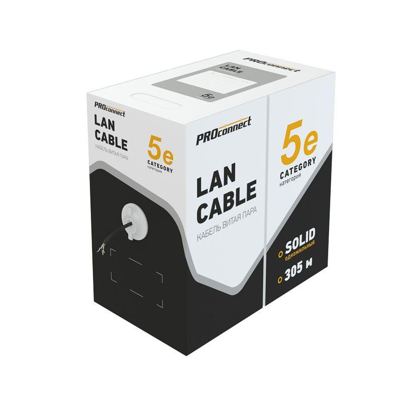Кабель FTP 4х2х24AWG CAT5e 305м OUTDOOR + ТРОСх1 (м) PROCONNECT 01-0155