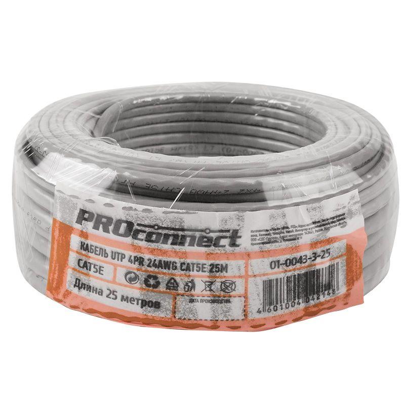 Кабель UTP 4х2х24AWG кат.5е медь (уп.25м) PROCONNECT 01-0043-3-25