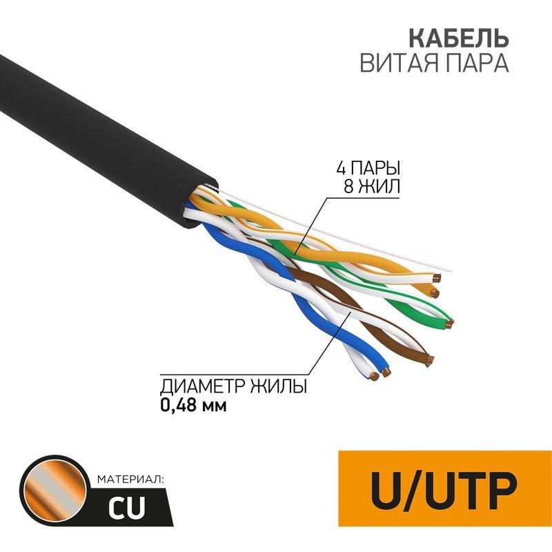 Кабель UTP 4х2х24AWG кат.5е медь OUTDOOR (уп.305м) PROCONNECT 01-0054