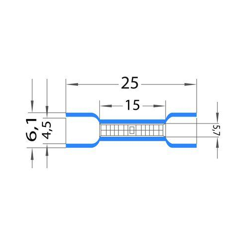 Гильза соединительная изолированная VB 2 (уп.100шт) Rexant 08-0721