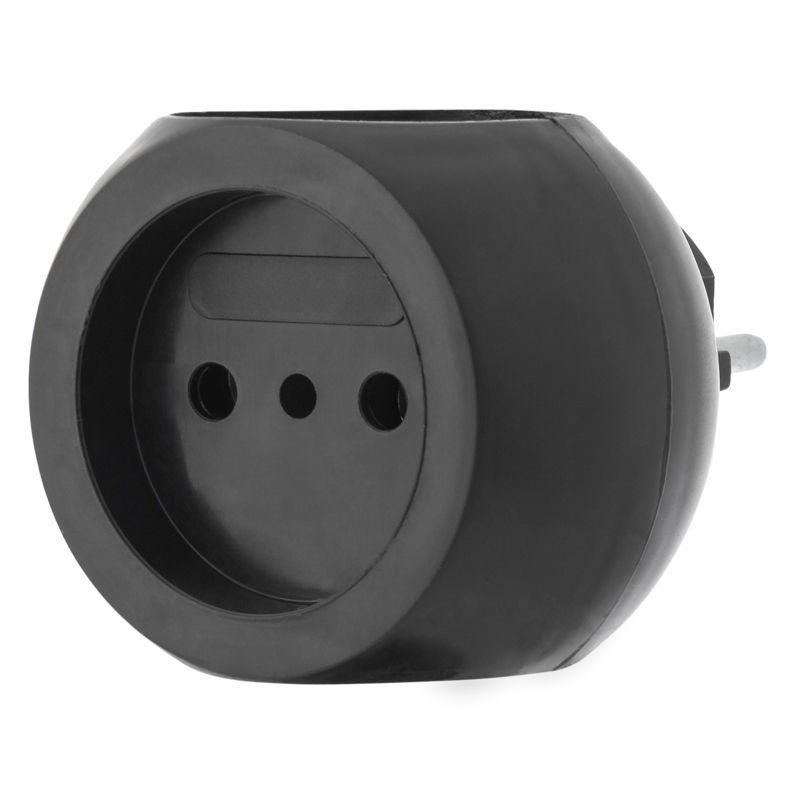 Тройник электрический "Шар" 220В 6А черн. REXANT 11-1063-1