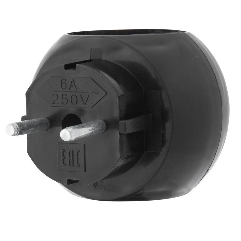 Тройник электрический "Шар" 220В 6А черн. REXANT 11-1063-1